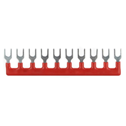 Red Jumper Block Terminal Strip Busbar ( 25A, Red, 10-pin)