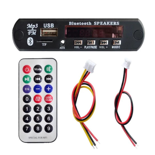 Bluetooth MP3 Decoding with SD, USB and FM (JQ MP3, 5V/12V)
