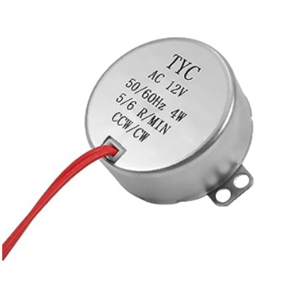 12V AC Synchronous Motor (5-6RPM, 12VAC, TYC)