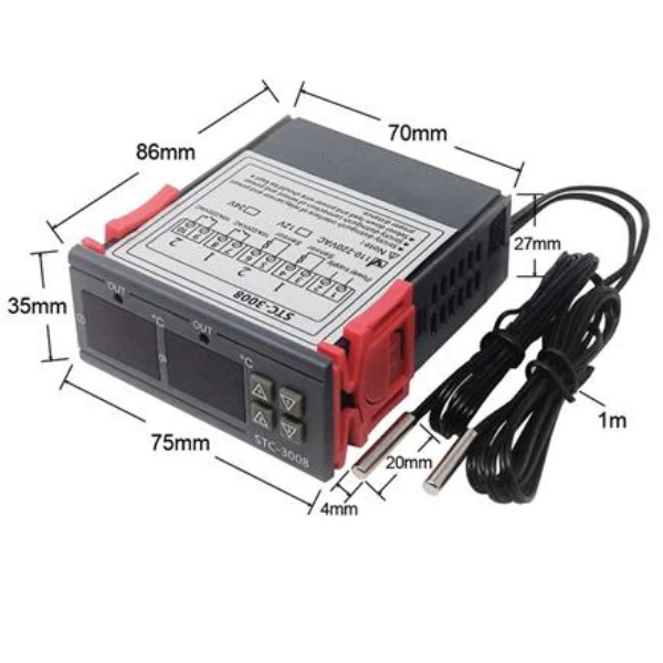 STC-3008 Digital Temperature Controller (-55°C~120°C)