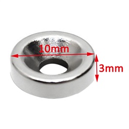 N35 Neodymium Ring Magnet (3mm Hole, 10mmx3mm)