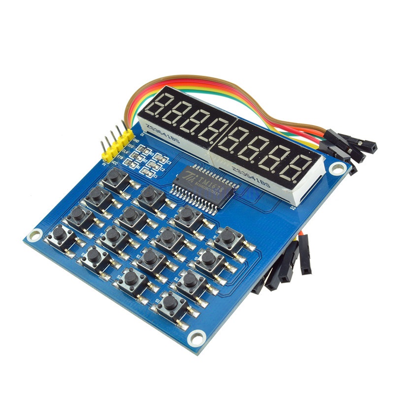 All-in-One TM1638 8-Digit LED Display, 16-Key Keyboard, 8Bit (3 Wire) Module