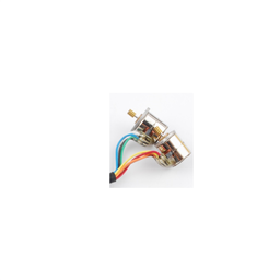 Two 1.5V-3V Wired 4-Line Super Mini Stepper Motors with Output Copper Gear (D8mm x H9.2mm)