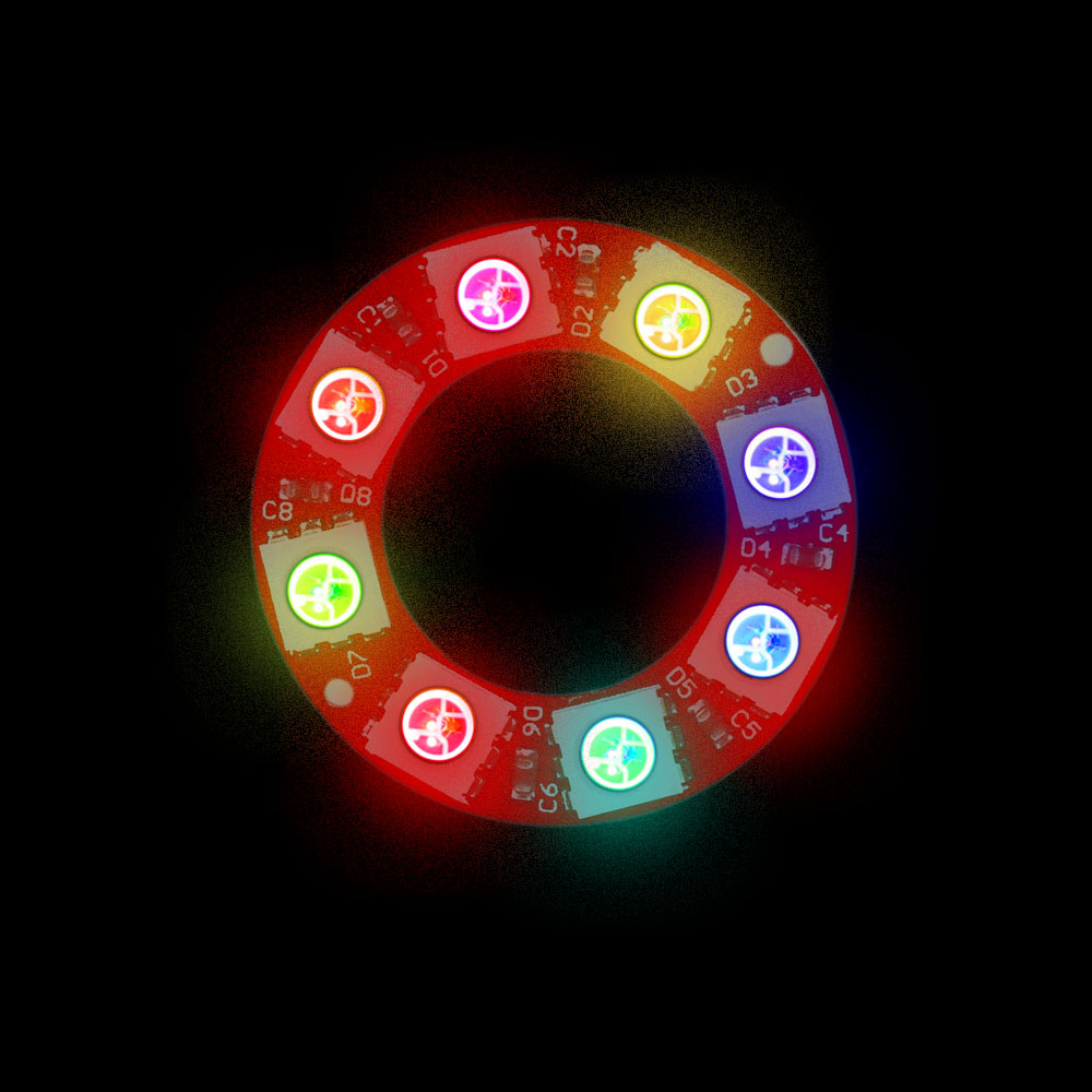 WS2812 8 Bits 5050 RGB LED Ring Lamp Light Module
