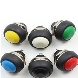 WHITE 12mm/3A Waterproof Momentary Push Button Switch (N.C)