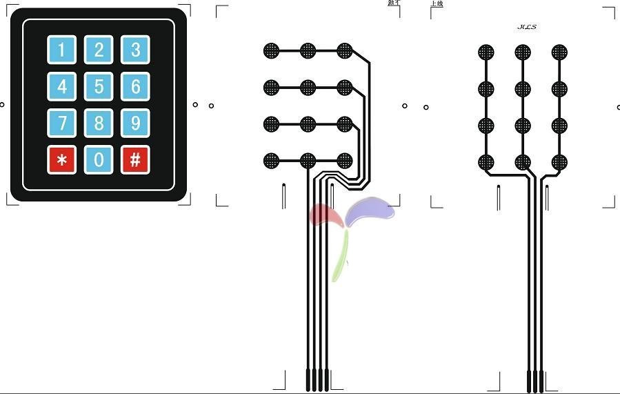 4x3 Matrix (12 Key) Membrane Keypad