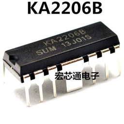 KA2206B IC  (DIP12, 2.3W Dual Audio Power Amplifier) 
