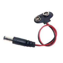 9V Battery Power Cable with Jack (Extended) 