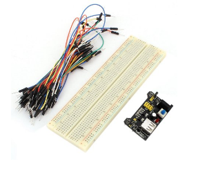 Breadboard Starter Kit (840 Tie-Points Breadboard + Power Supply Module + 65 Jumper Wires)
