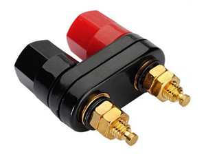 Red/Black Connector Terminal Banana Plug (Gold Plate, Binding Post, 4MM)