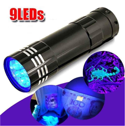 Mini UV Light Torch (4.5V, 9 Ultraviolet LED)