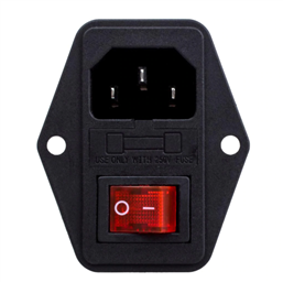 IEC320 C14 Mains Inlet Module Plug Fuse Switch (10A 250V AC)